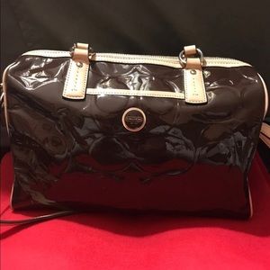 Chocolate Patent Leather Coach Purse
